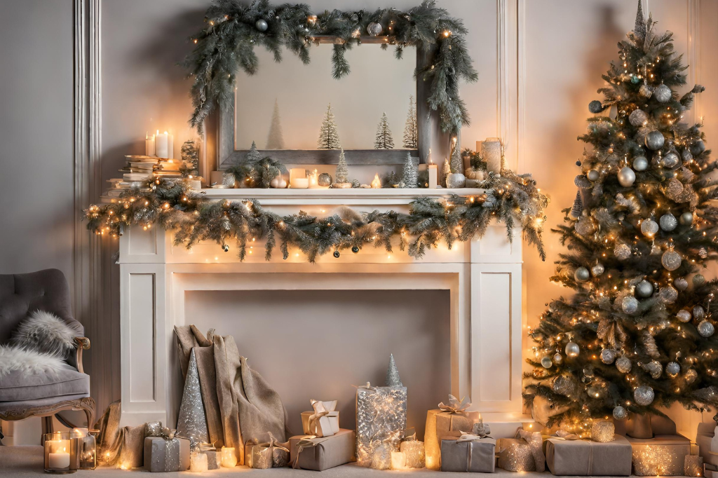 fireplace decor ideas for christmas