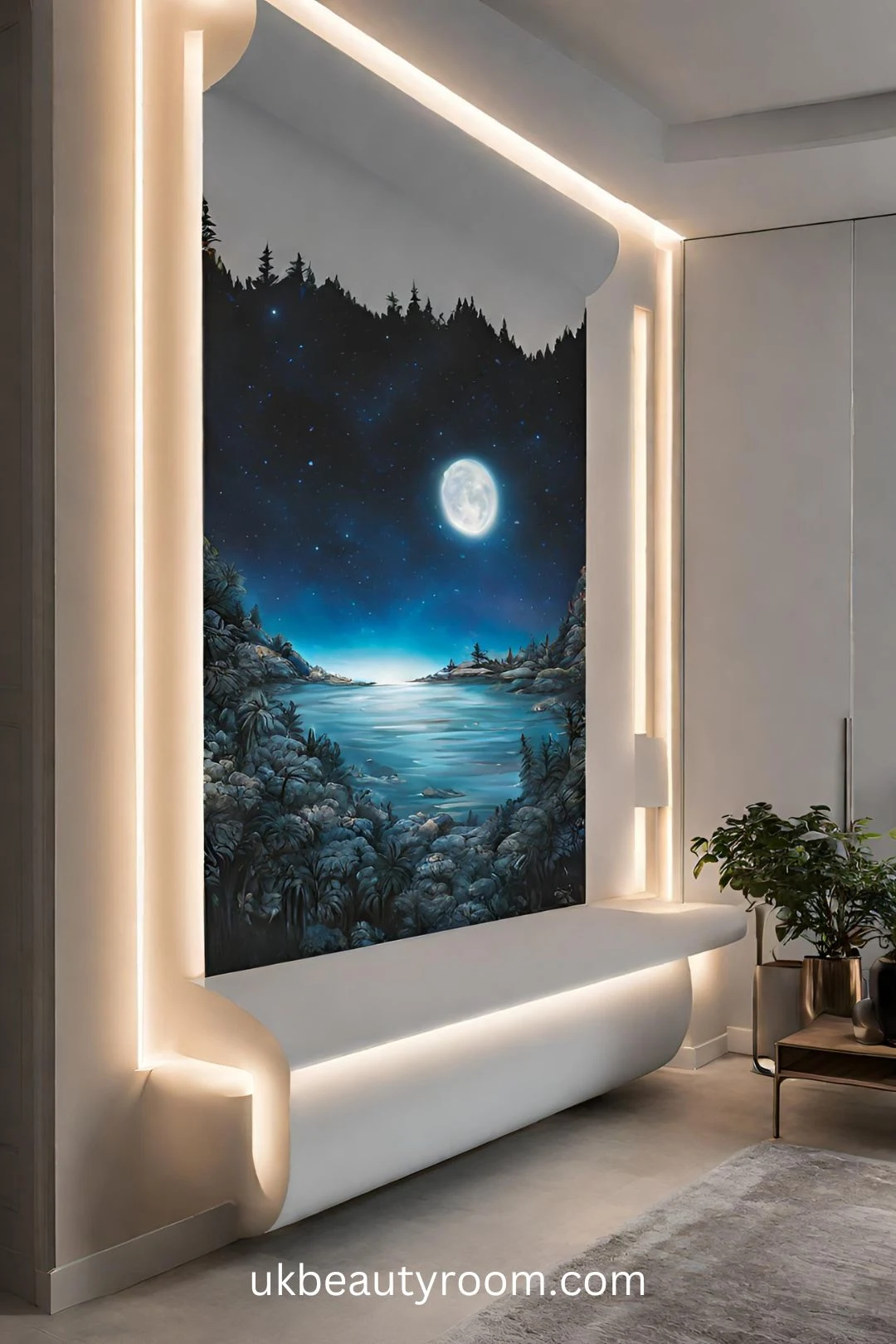 decorative wall ideas with a backlight