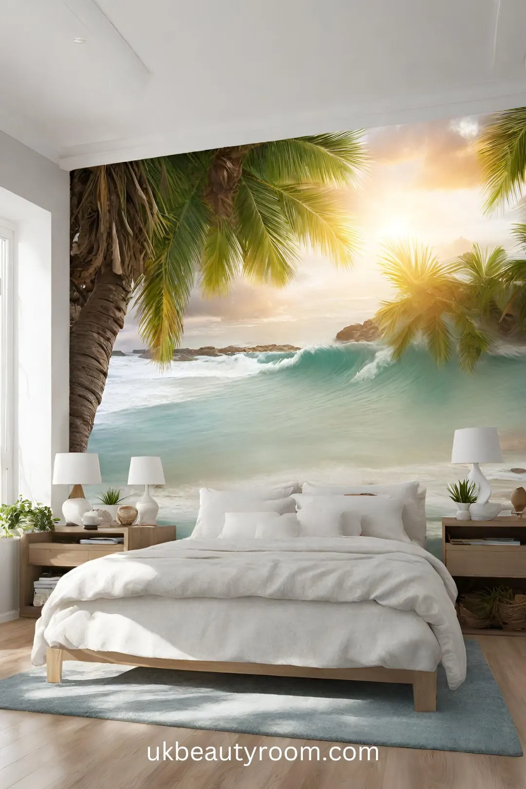 decorative wall ideas with a beach mural