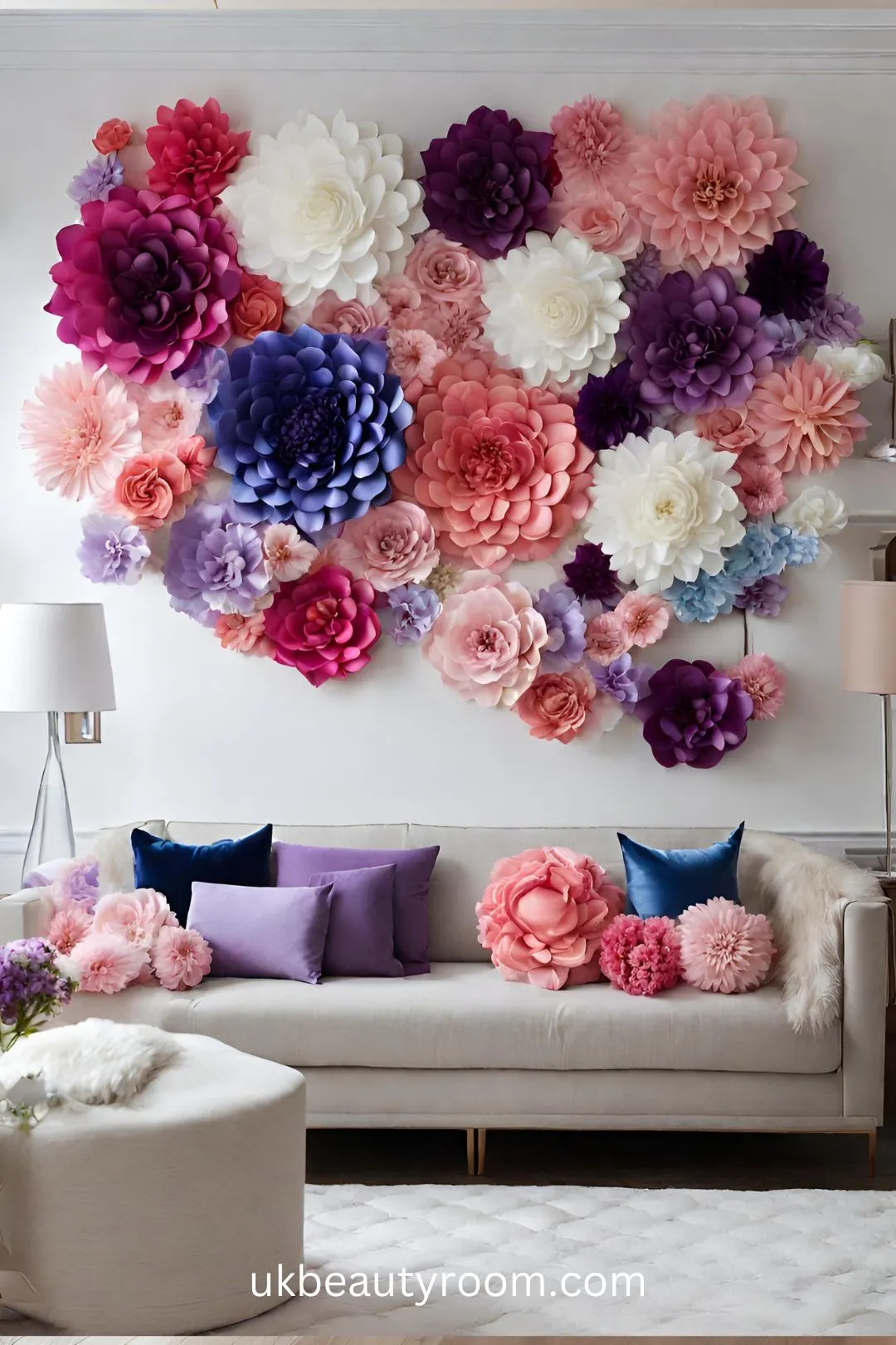 decorative wall ideas with flowers