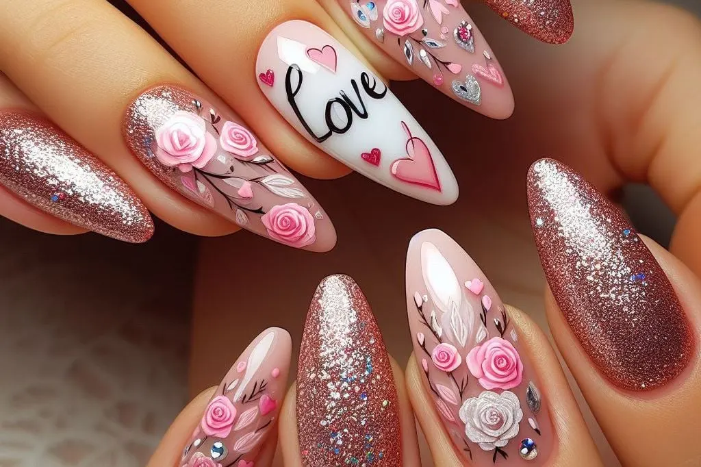 valentines day nails