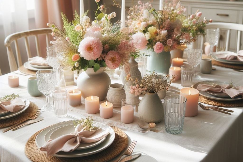 Spring tablescape