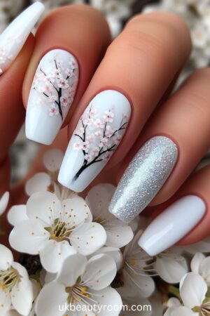 45 Glamorous White Nail Designs For Instant Elegance In 2024 White Nail Designs 31 300x450