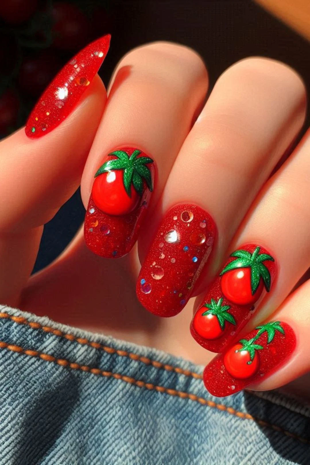 Fruit nail art is popular for its playful and refreshing look, perfect for summer or adding a pop of color to any outfit.  This post lists 33 fruit nail art ideas, to inspire your next colorful and fun manicure.  Summer, acrylic, designs, orange, easy, 3d, tutorial, simple, dragon, cute, strawberries, blueberry.