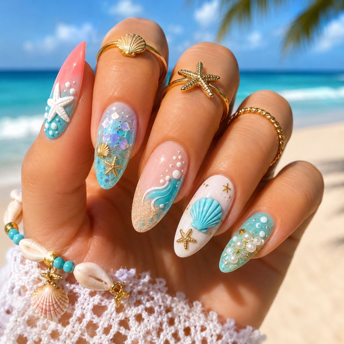 beach nail designs