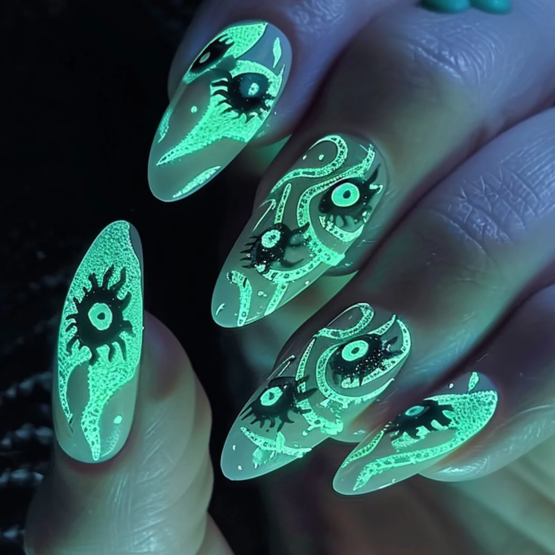 Are you looking for a great glow in the dark nail polish? Nail polishes that glow can be great for a special event, halloween party or nightclub. This post lists the top glow in the dark polishes, nail sequins and pigment powders. Acrylic, designs, French tip, ideas, blue, summer, art, inspo, short, polish, sets, and toes, pink, ombre, almond, coffin.