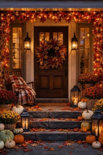 fall porch decor