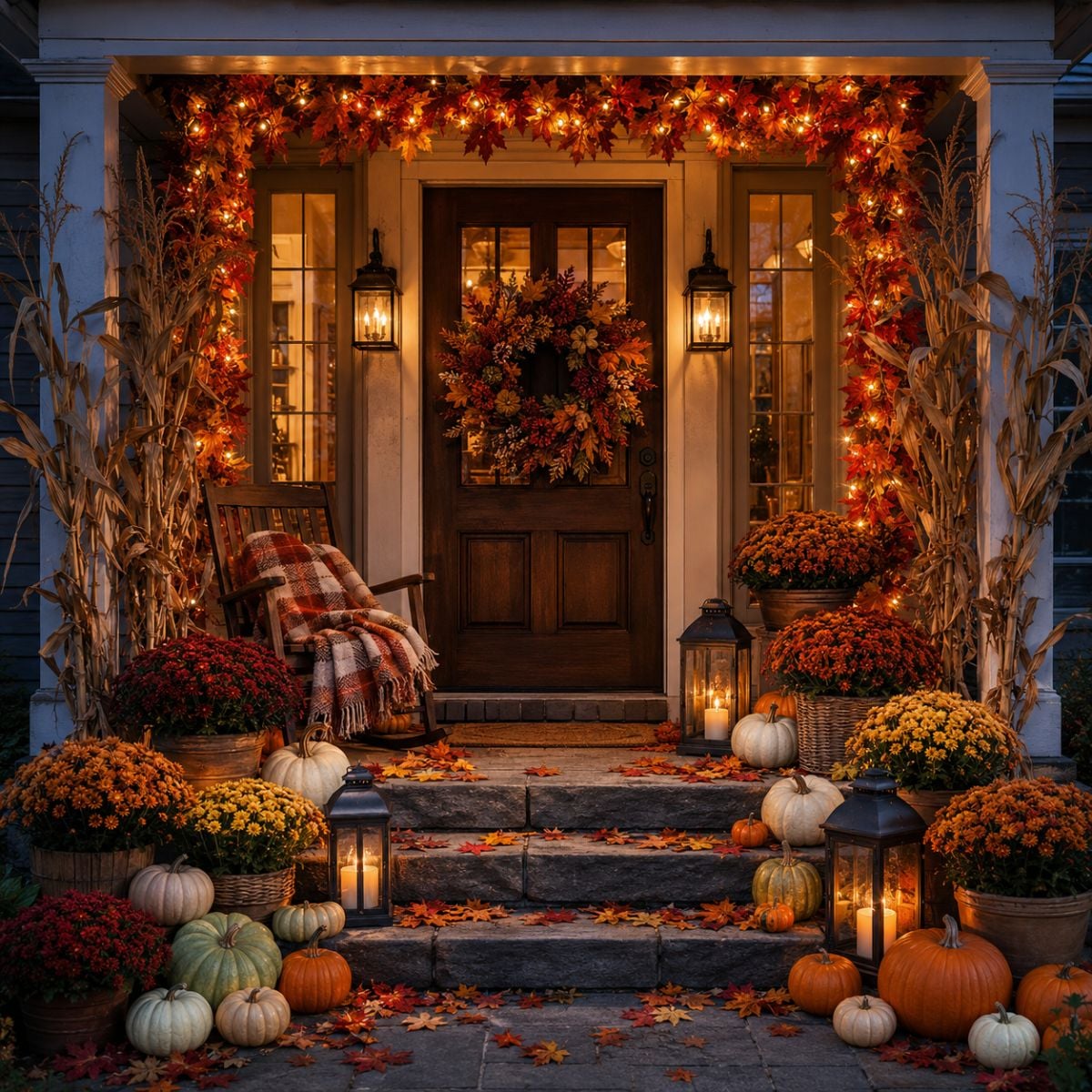 fall porch decor
