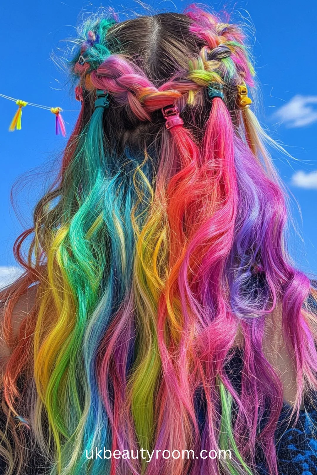 Festivals are the perfect time to express your unique style through creative and colorful hairstyles. Whether you're heading to a music festival, a summer fair, or a renaissance event, these 23 ideas will ensure your hair is as memorable as the experience! Simple, short, music, curly hair, rave, braids, long hair, summer, easy, country, bangs, renaissance, 2024, ponytail, updo, easy, with fake hair.