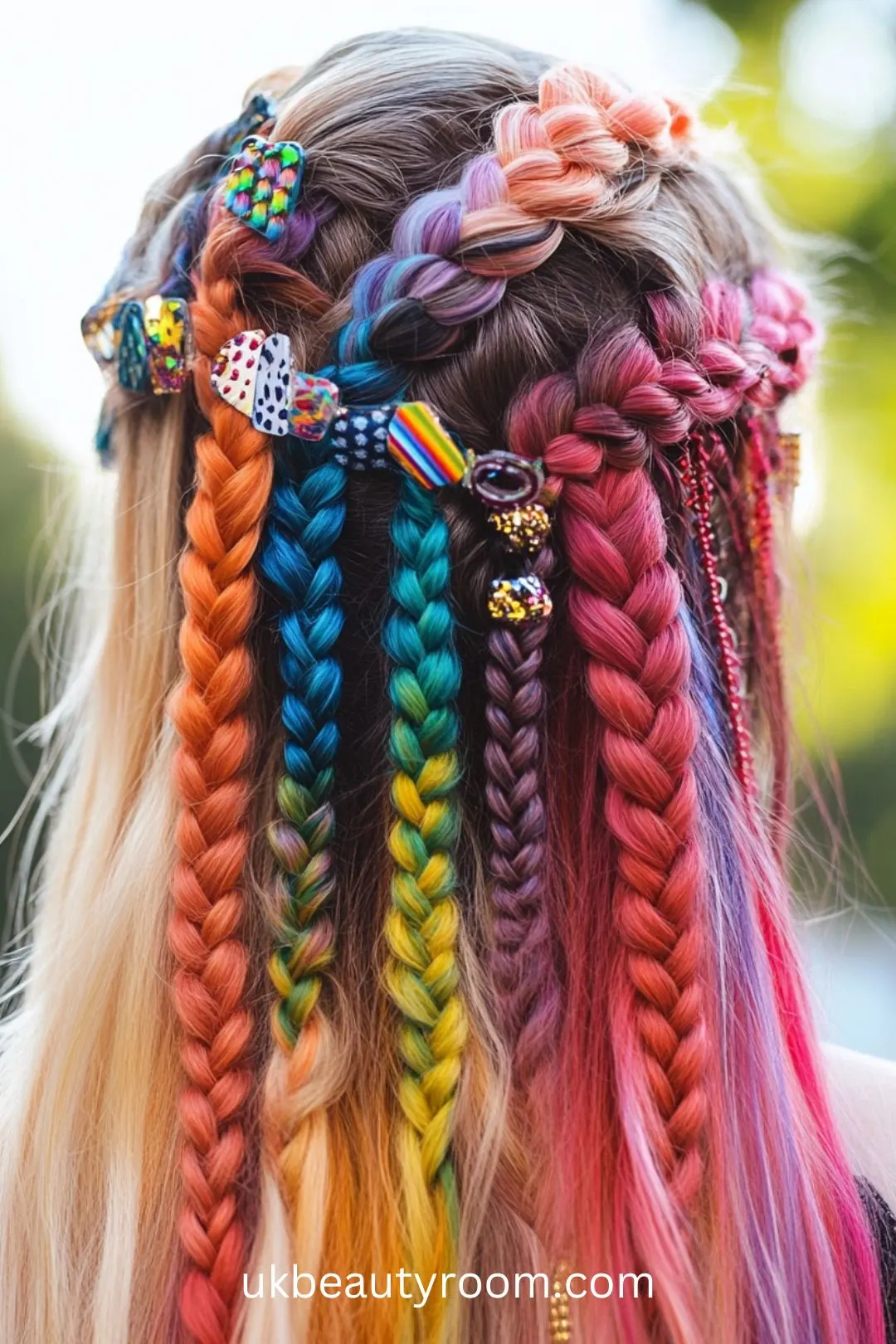 Festivals are the perfect time to express your unique style through creative and colorful hairstyles.  Whether you're heading to a music festival, a summer fair, or a renaissance event, these 23 ideas will ensure your hair is as memorable as the experience!  Simple, short, music, curly hair, rave, braids, long hair, summer, easy, country, bangs, renaissance, 2024, ponytail, updo, easy, with fake hair.