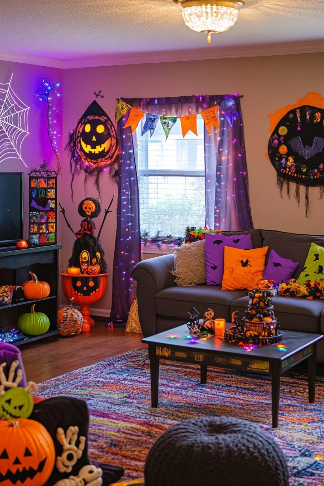 Want to add Halloween spirit to your living room? Whether you're hosting a party or just celebrating the season, the right decorations can make a big impact. Here are 21 creative Halloween decoration ideas to transform your space. Classy, Farmhouse, simple, cute, cozy, homemade, modern, vintage, elegant, ideas, party, traditional, minimalist, DIY, indoor.