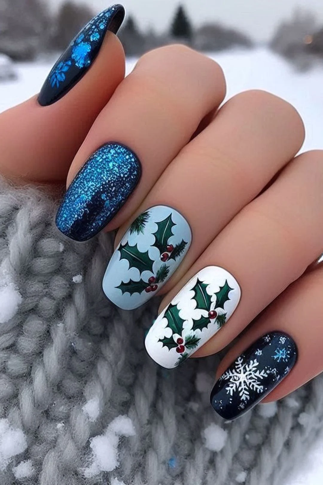 Discover these adorable Nails Idea Christmas that will elevate your holiday spirit! From Cute Christmas Nails Blue to Acrylic Nail Designs Christmas Simple, these styles are perfect for the season. Get inspired by Christmas Nail Ideas Blue featuring Nails Christmas Snowflake designs for a festive touch. Perfect for the Holidays Nails Winter look!