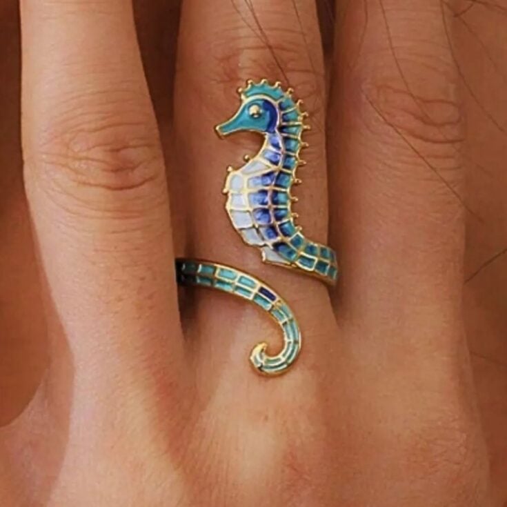 Image for Seahorse Sparkle Ring 🌊💍