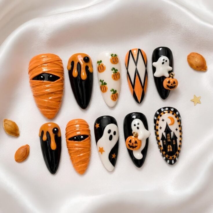 Image for 🏰 Haunted Castle Halloween Nails