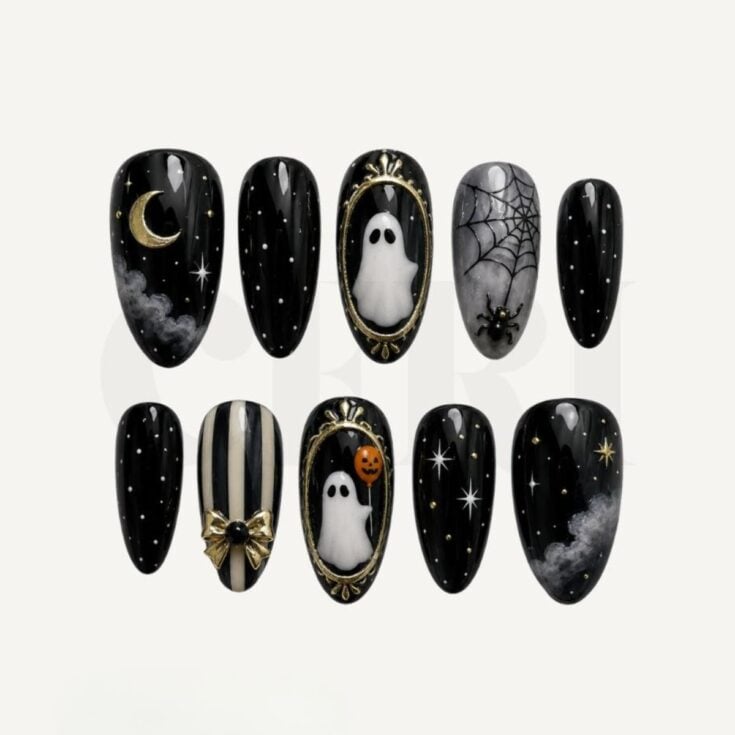 Image for 🕸️ Spooky Ghost Press-On Nails