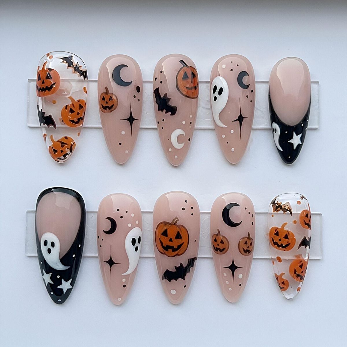 Image for 🎃 Ghost and Pumpkin Halloween Nails