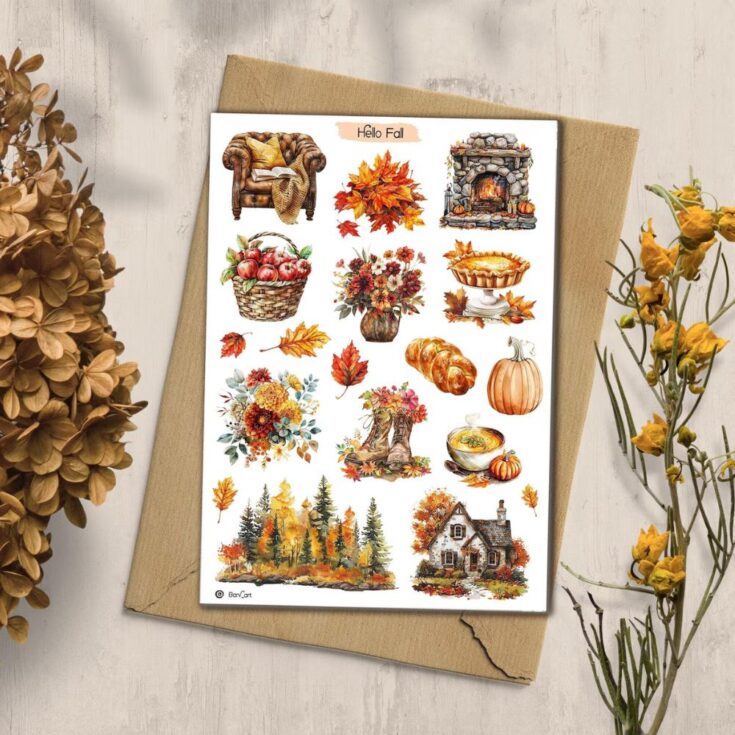 Image for Amber Cottagecore Sticker Sheet 🍂📔