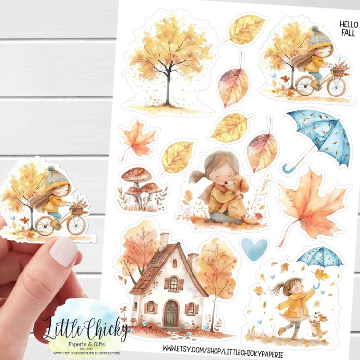 Image for Hello Fall A6 Sticker Sheet 🍂📒