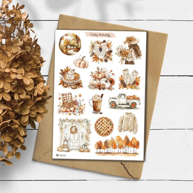 Image for Amber Cottagecore Sticker Sheet 🍂✨