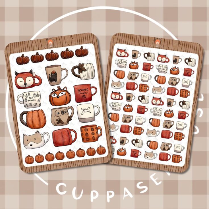 Image for Books & Pumpkin Spice Sticker Set 📚🎃