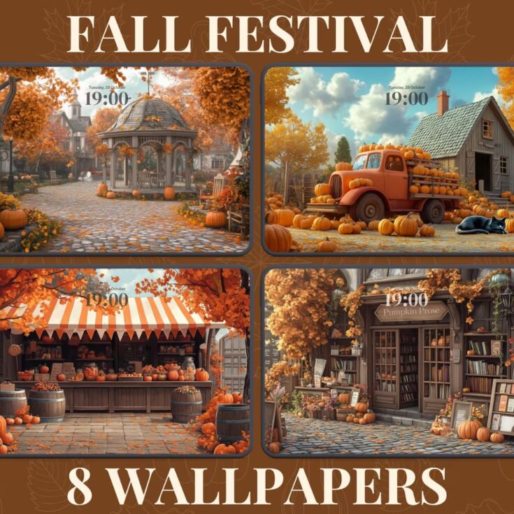 Image for Fall Festival Town Wallpapers 🎃📚🍂