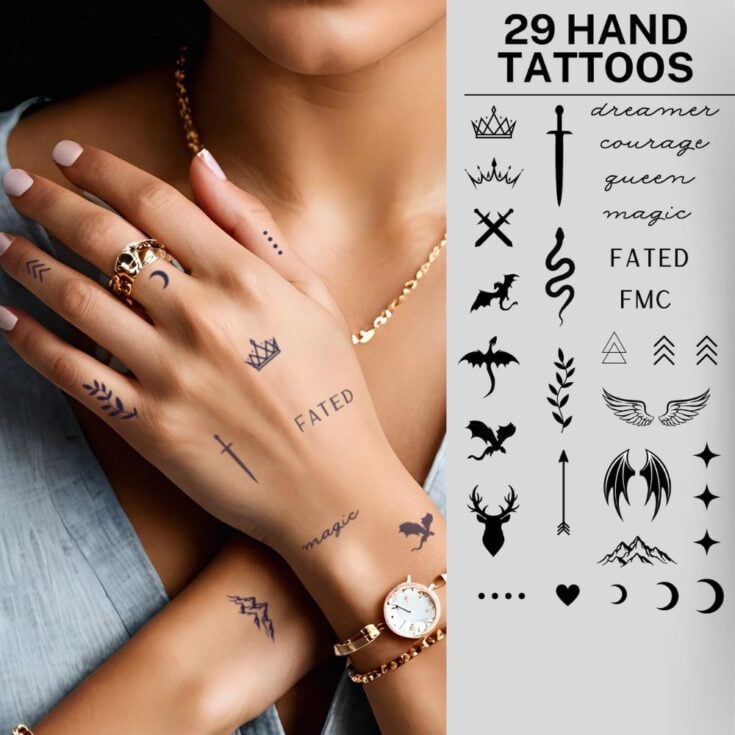 Image for Romantasy Hand Tattoos (Lasts 1–2 Weeks)