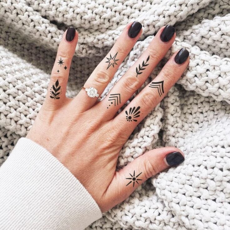 Image for Dainty Finger Tattoos (Set of 23)