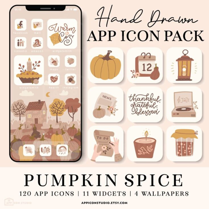 Image for Pumpkin Spice App Icons for iOS & Android 🎃📱