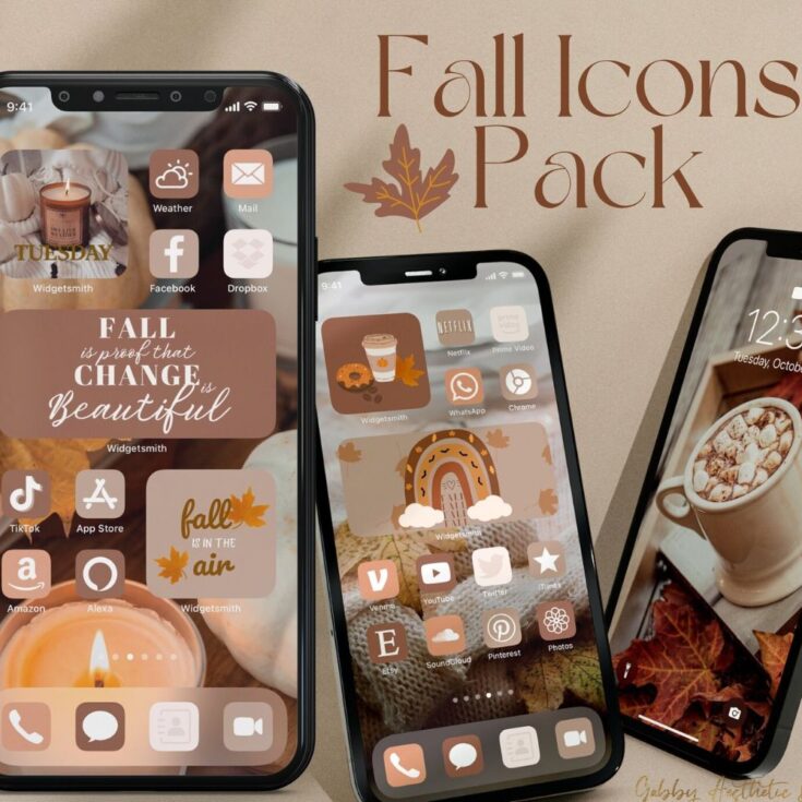 Image for Neutral Cozy Fall Icons 🍂📱