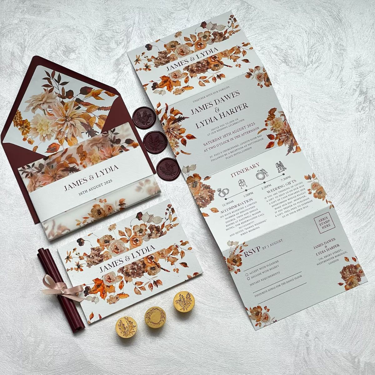 fall autumn wedding