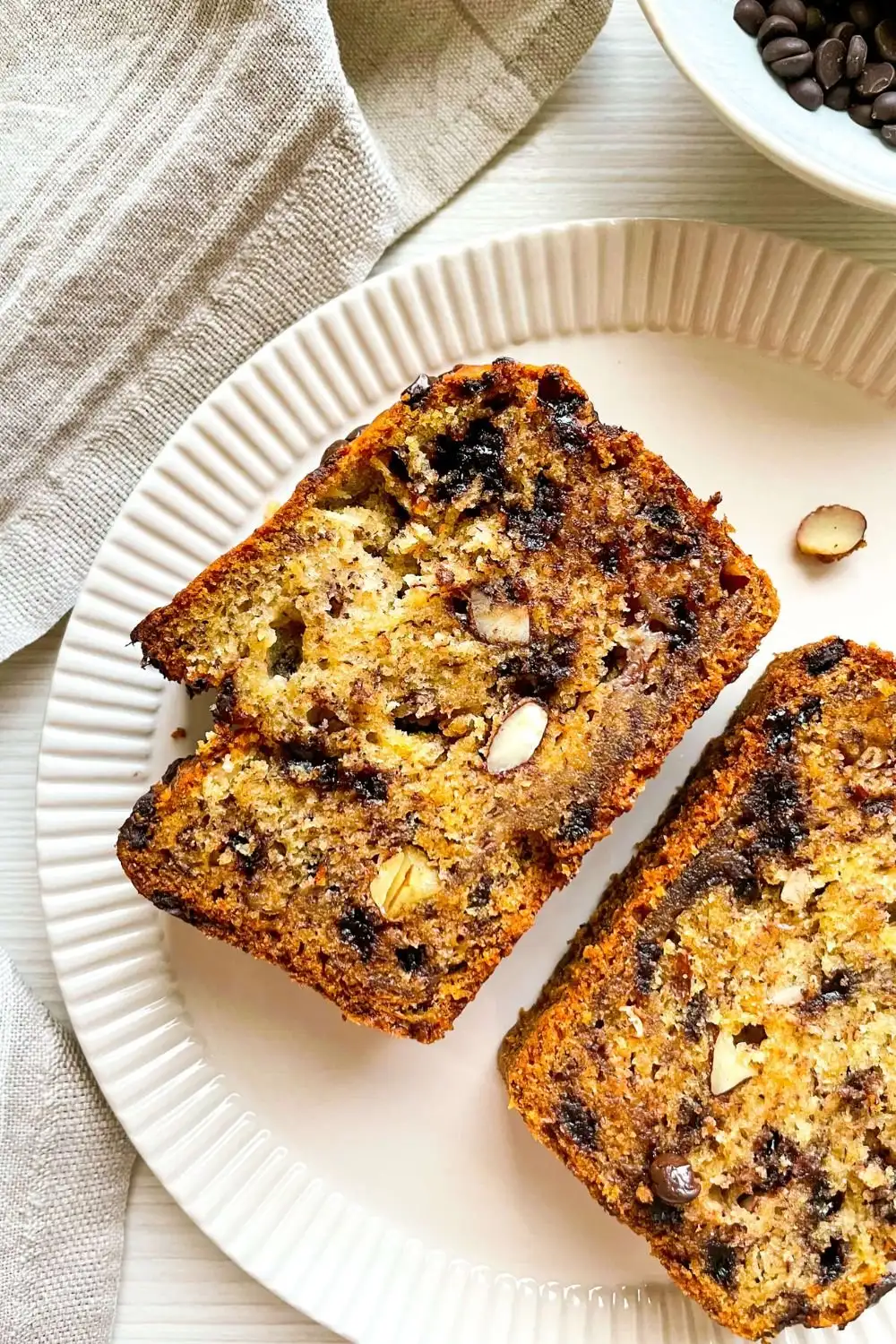 almond chocolate banana bread