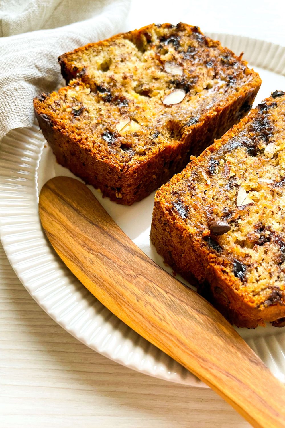 almond chocolate banana bread