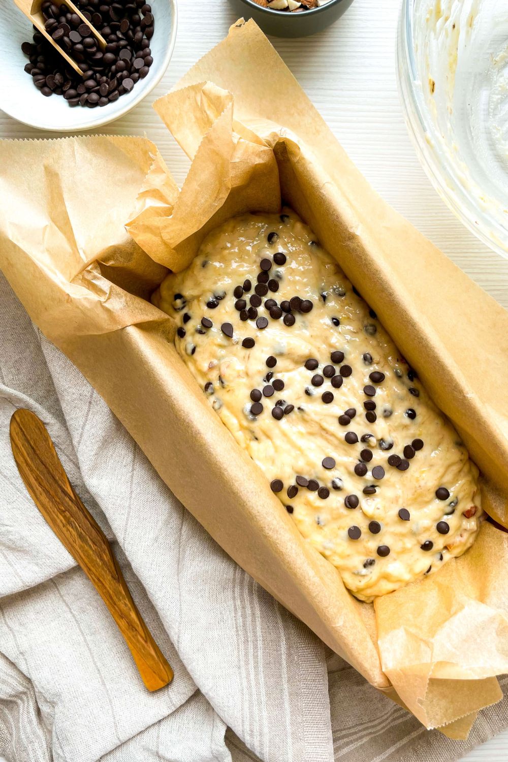 almond chocolate banana bread