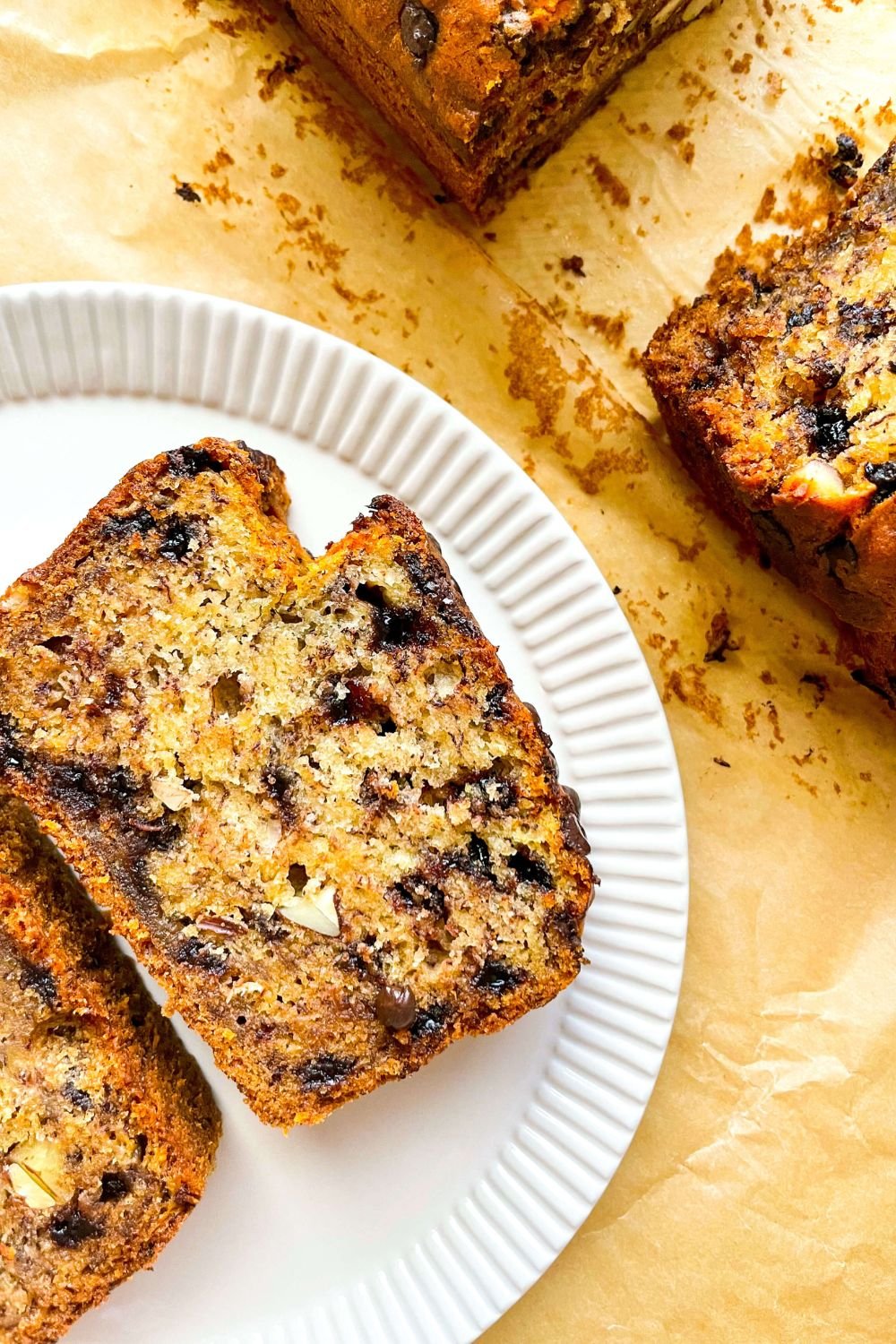 almond chocolate banana bread