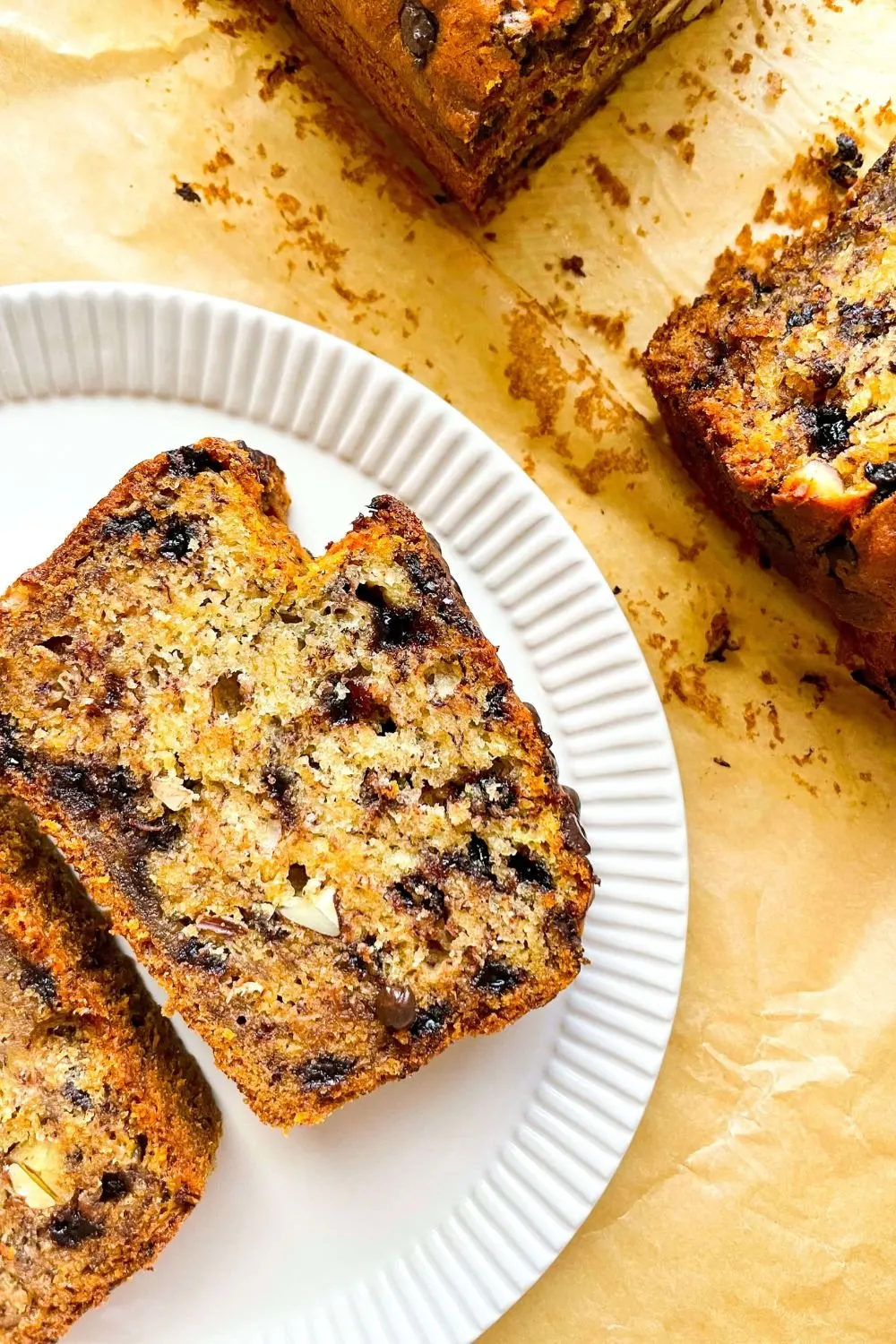 almond chocolate banana bread