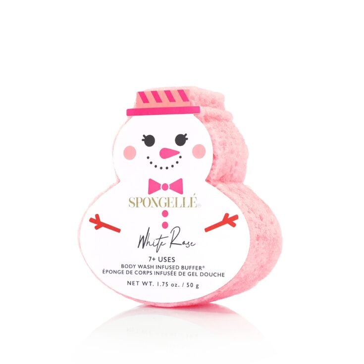 Image for ⛄ White Rose Snowman Shower Buffer Sponge