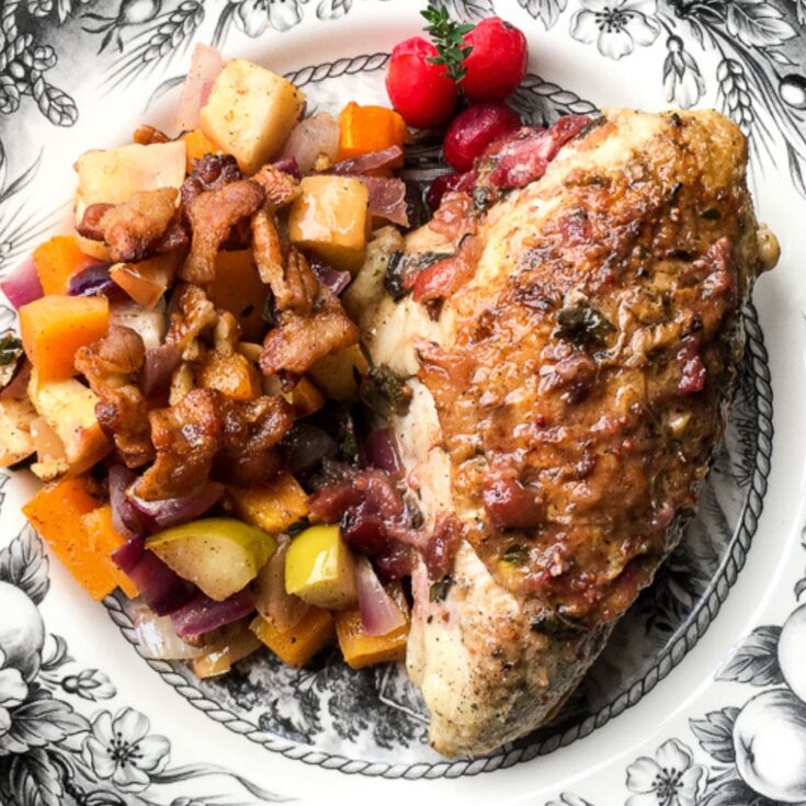 Orange-Cranberry Bone-In Chicken Breasts