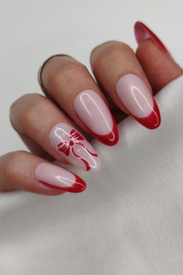 Image for Red Bow French Tips