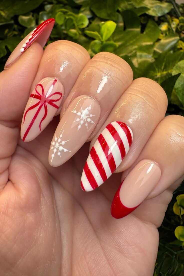 Image for Candy Cane Almond Nails
