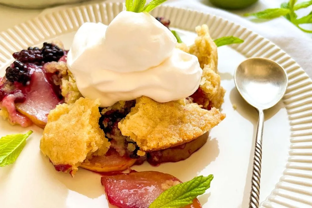 Blackberry Cobbler with Pear