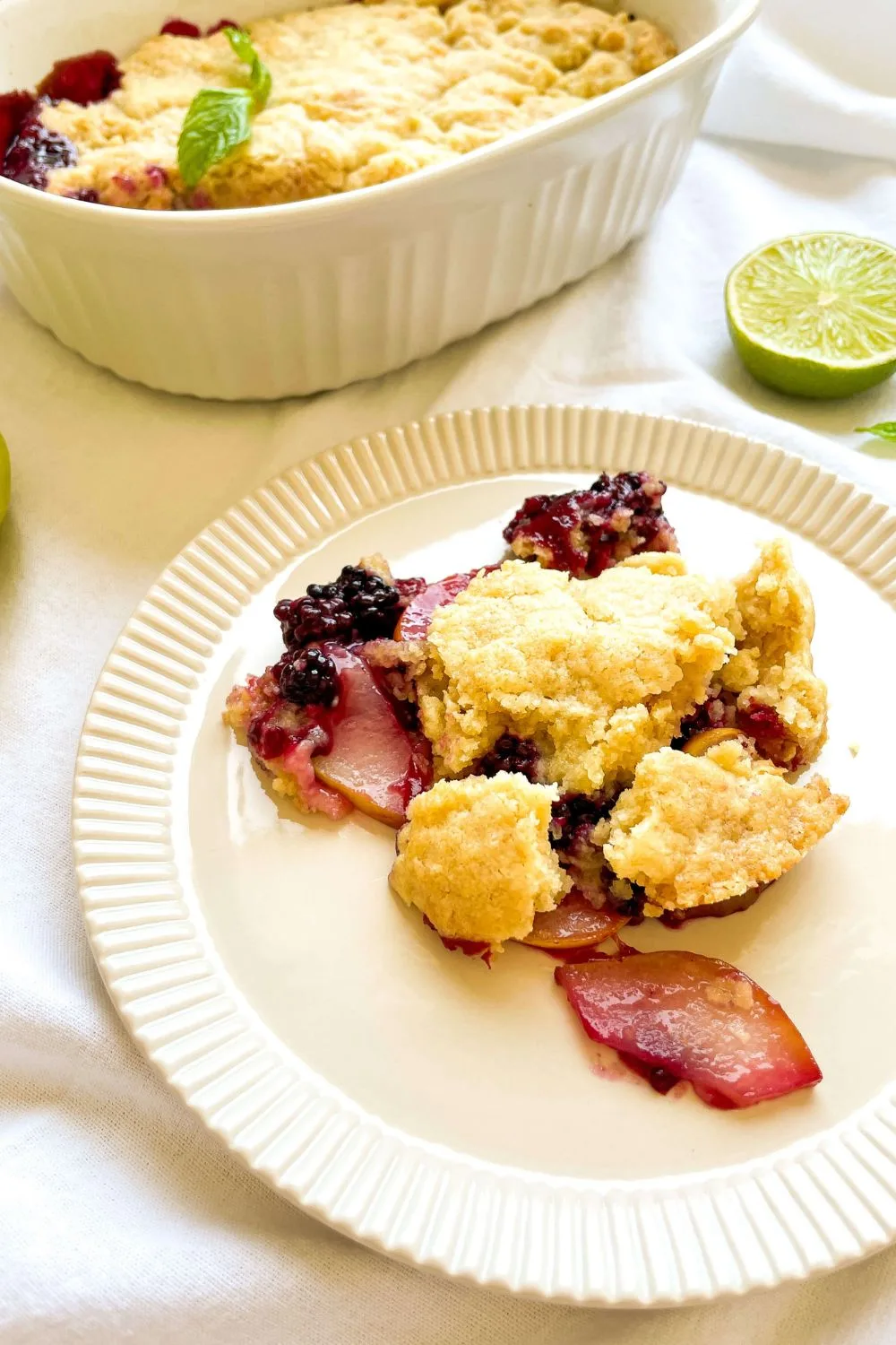 Blackberry Cobbler with Pear