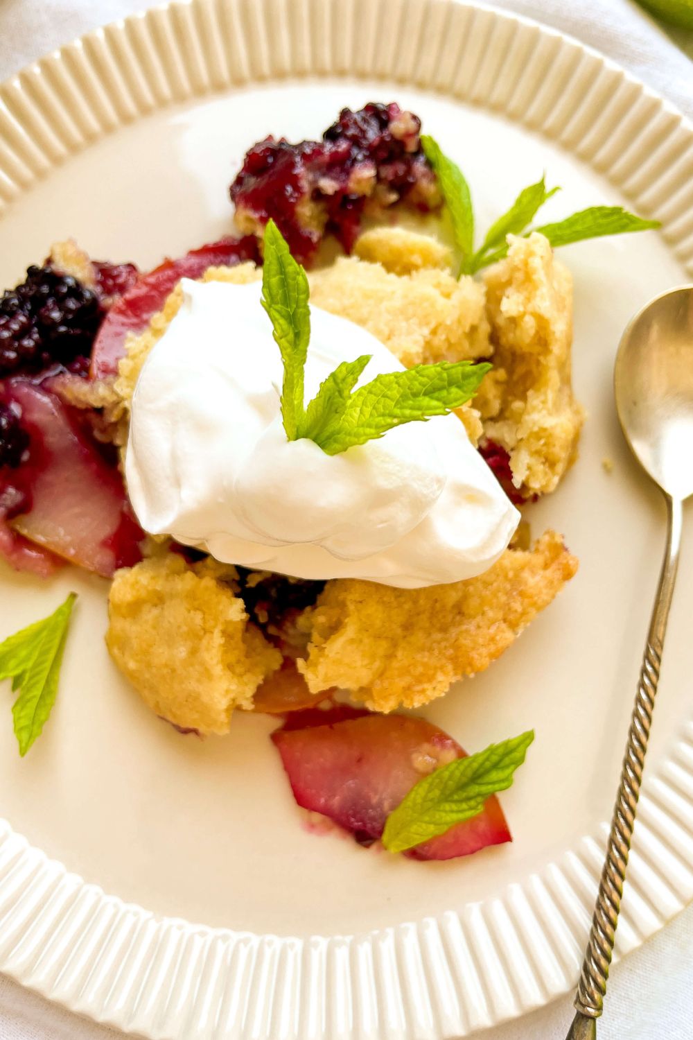 Blackberry Cobbler with Pear