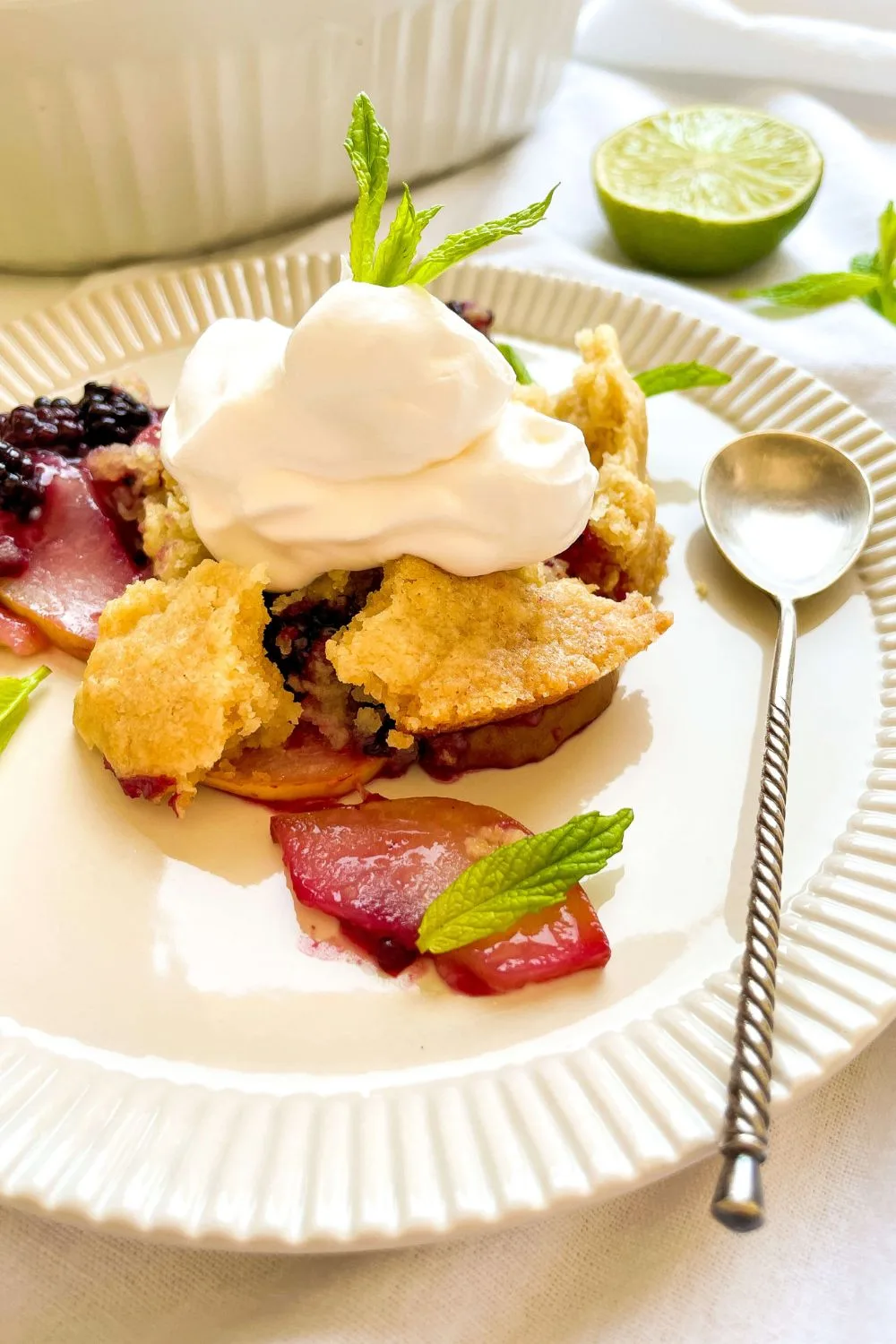 Blackberry Cobbler with Pear