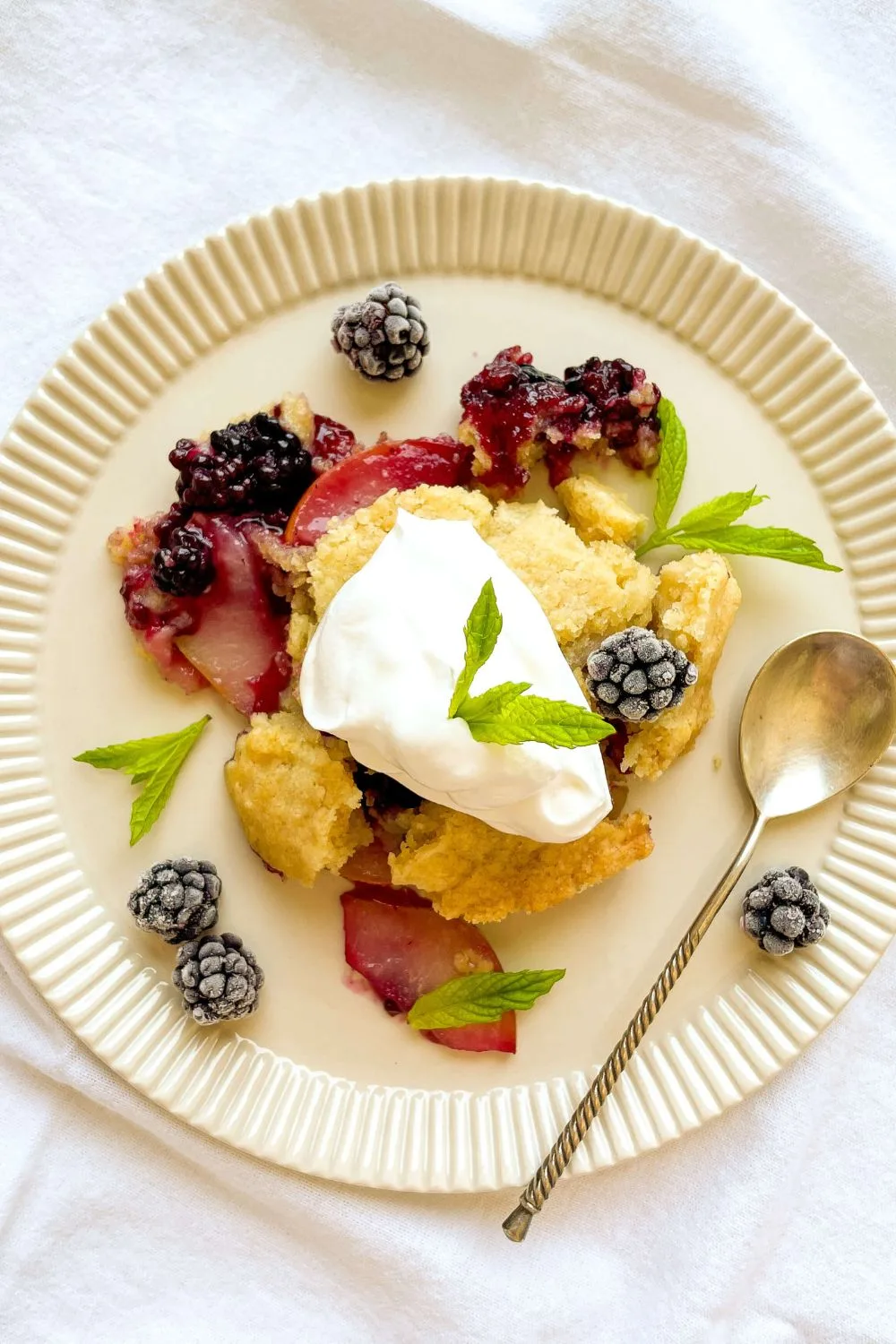 Blackberry Cobbler with Pear
