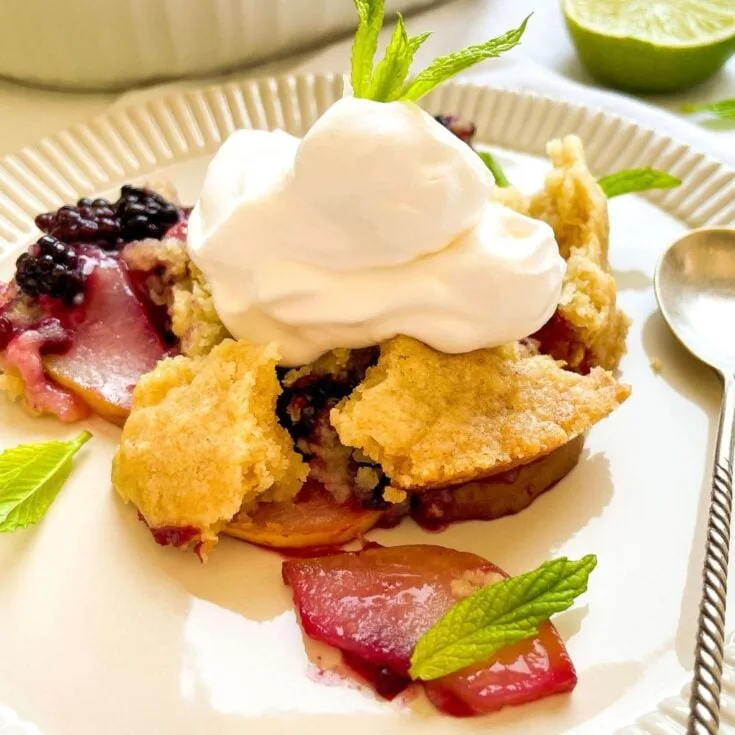 Blackberry Cobbler with Pear