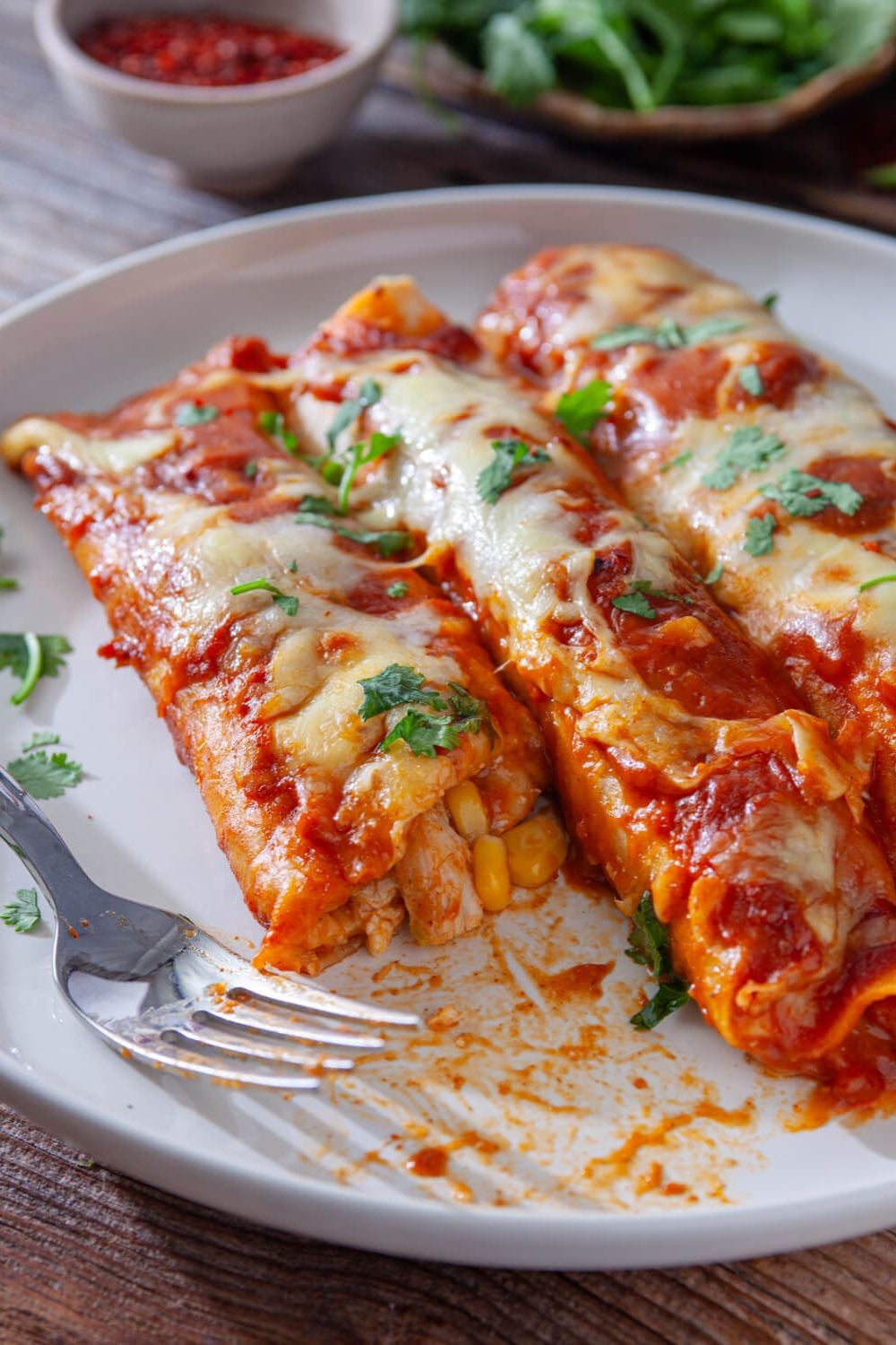 Chicken enchiladas