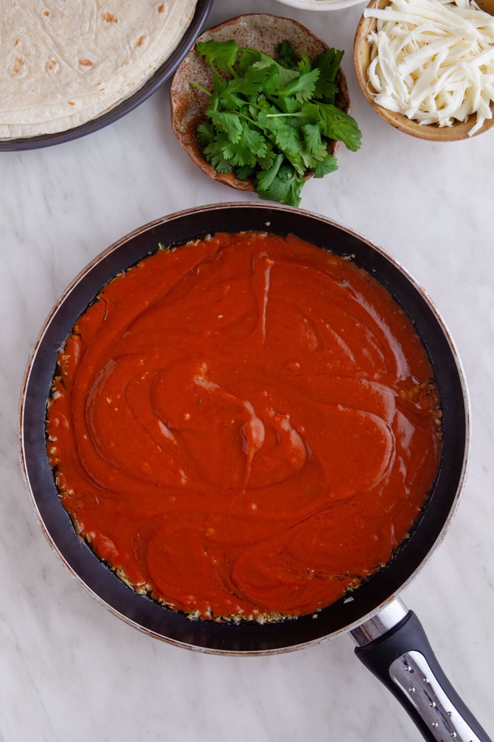 Chicken enchiladas