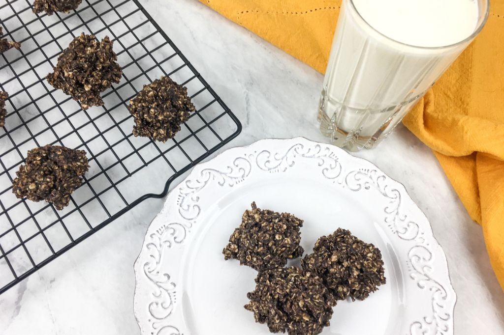 Chocolate peanut butter no bake cookies