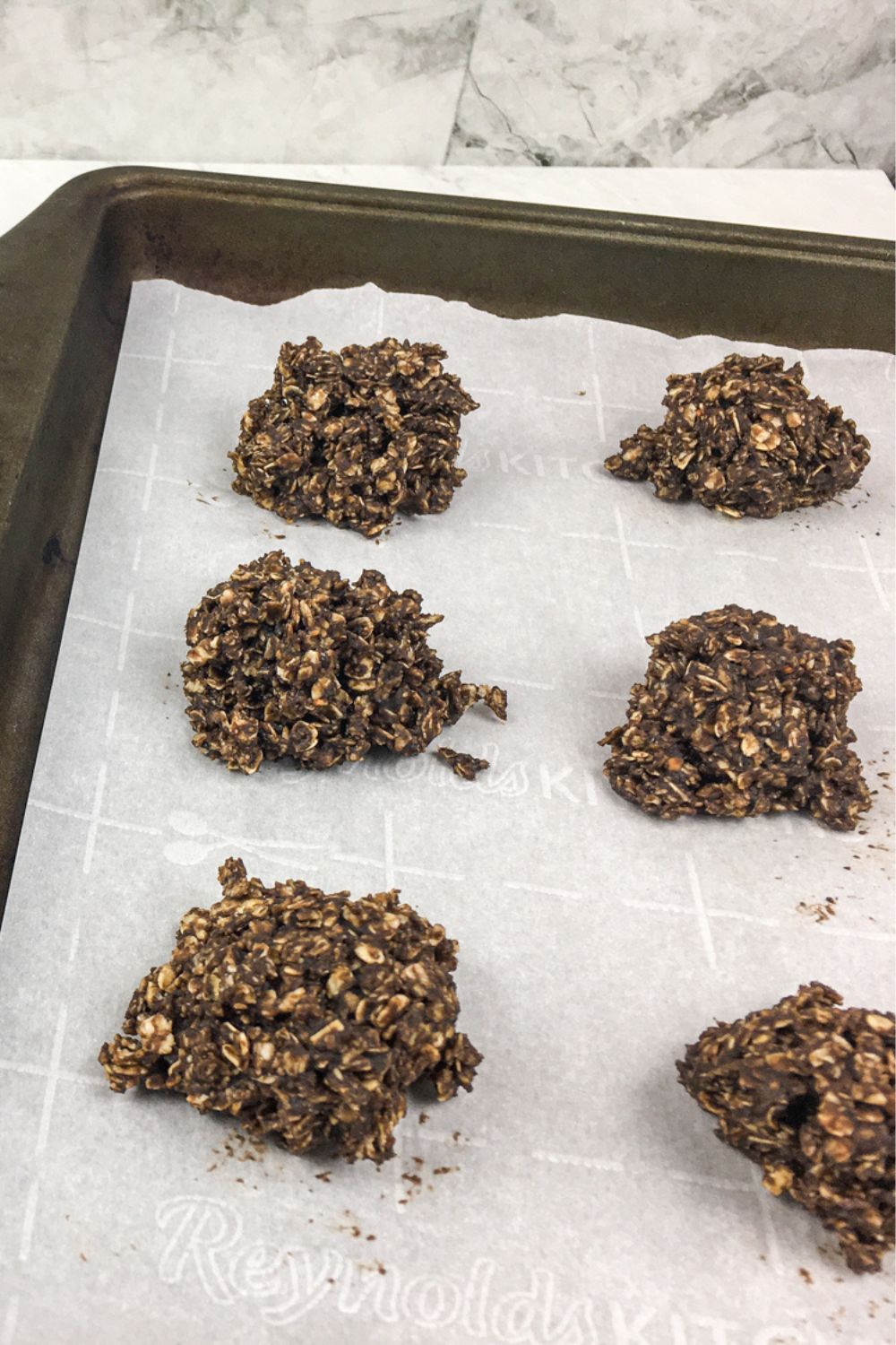 Chocolate peanut butter no bake cookies