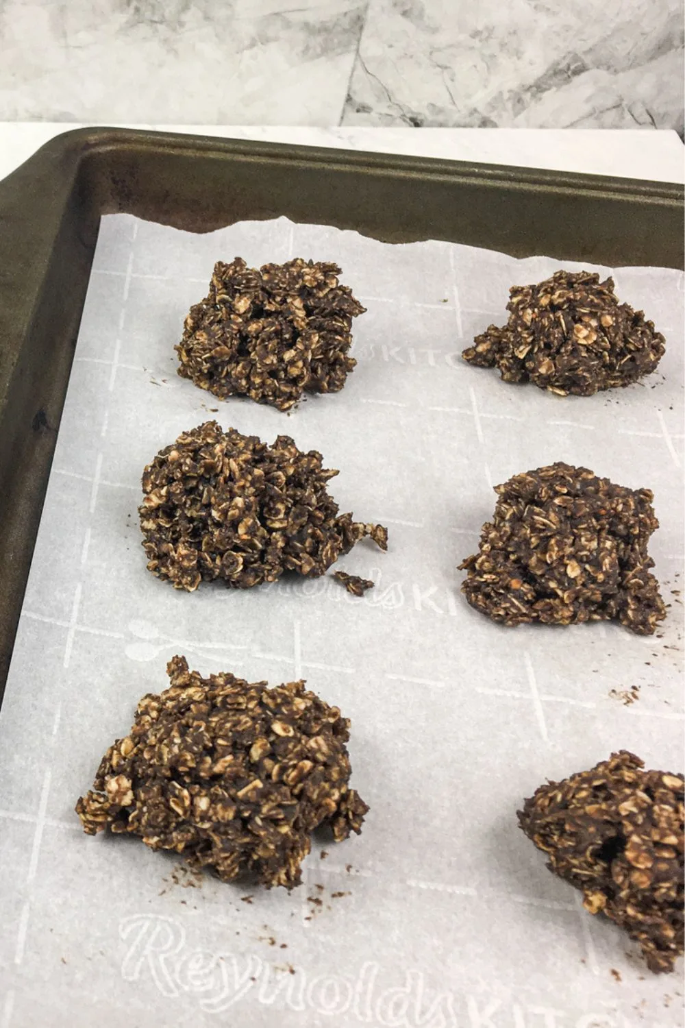 Chocolate peanut butter no bake cookies